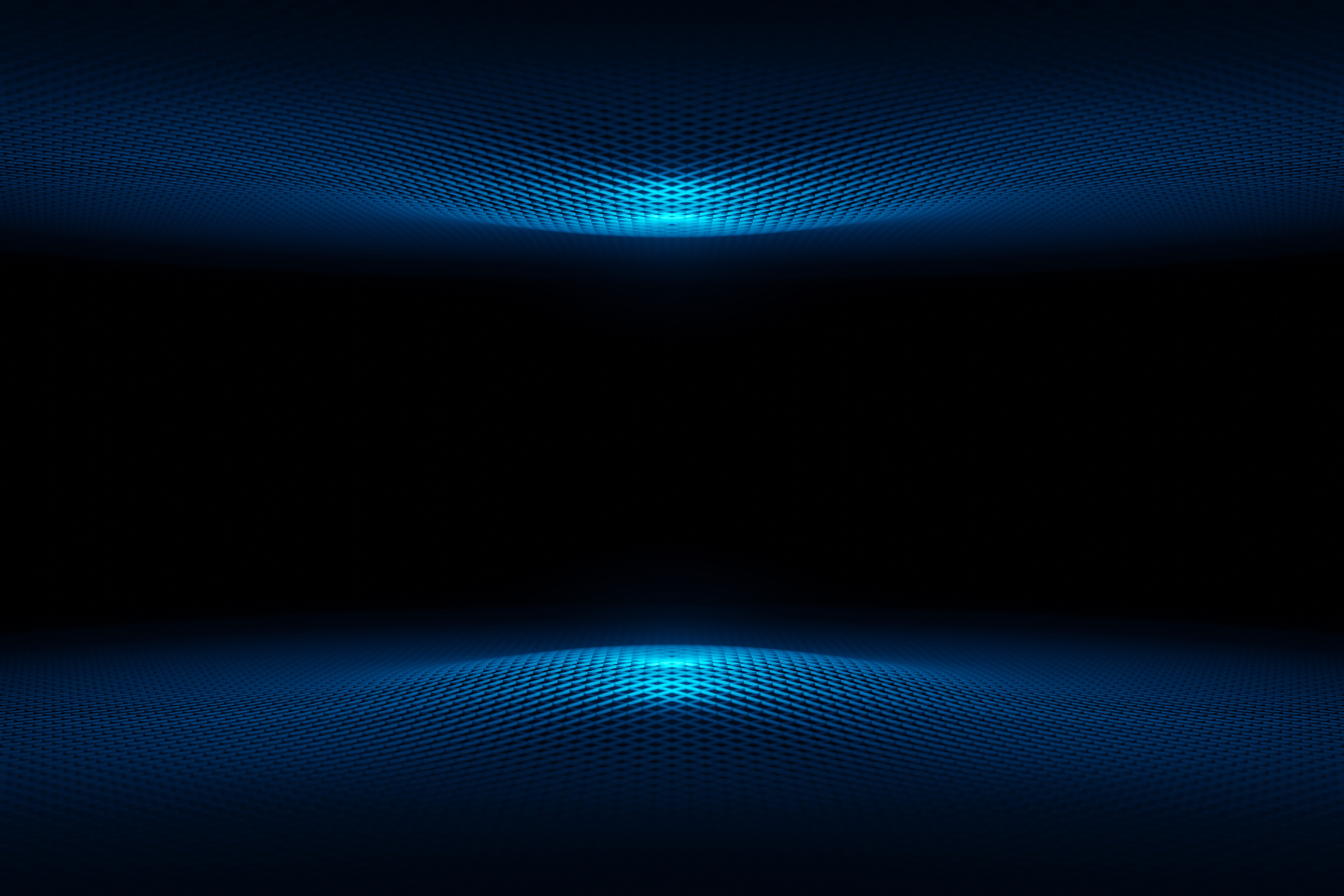Abstract Futuristic Technology cyber space blue wave background 3d rendering